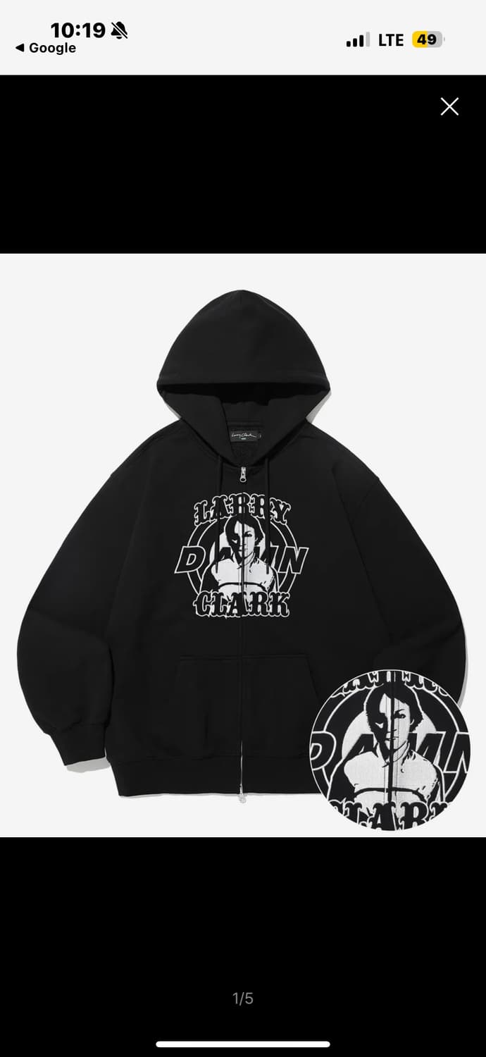 래리클락 후드집업 L 상품이미지1