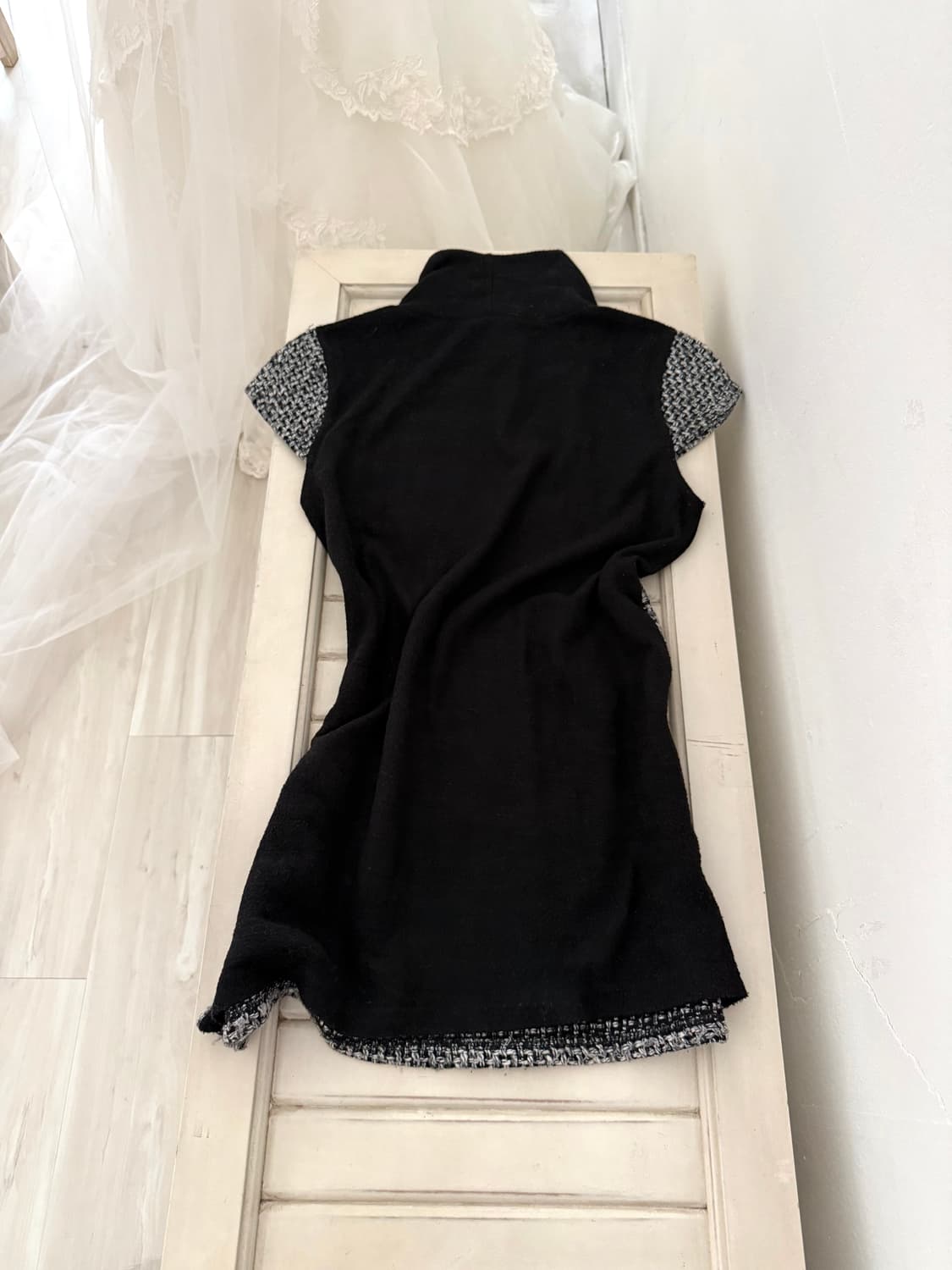 Nerd feminine black flower point dress 상품이미지5