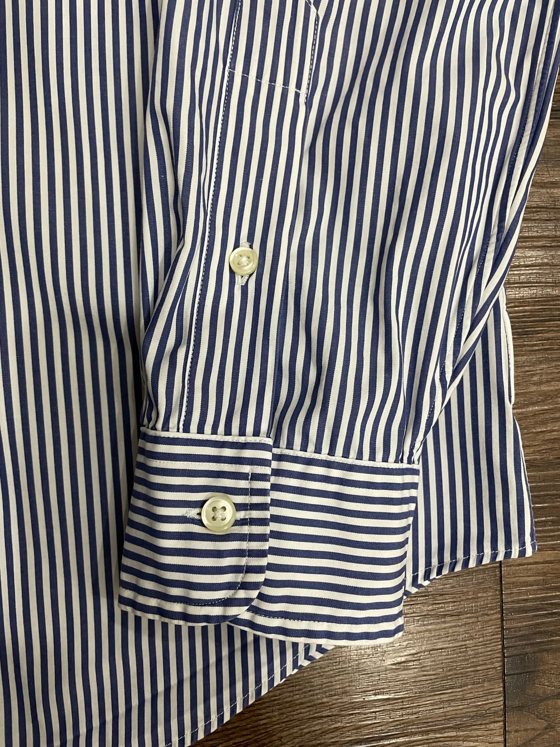 폴로 클래식핏 스트라이프 스트레치 포플린 셔츠 상품이미지5