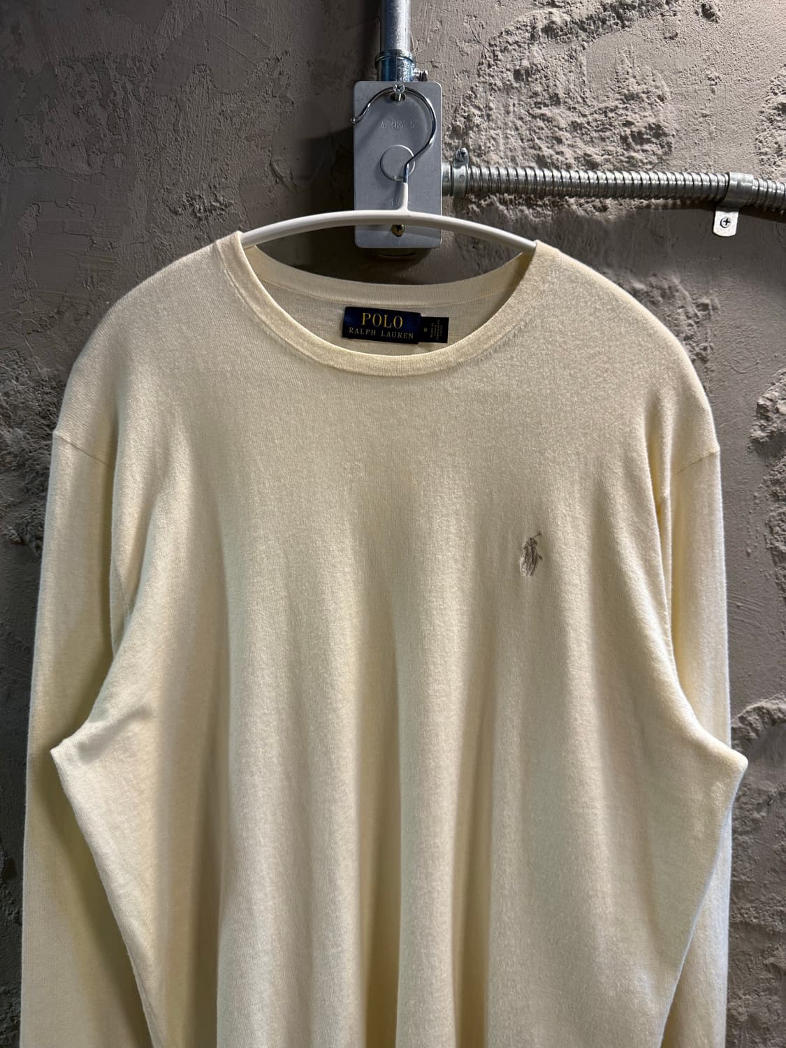 M 폴로 랄프로렌 POLO 코튼 캐시미어 니트 크림 아이보리 상품이미지4