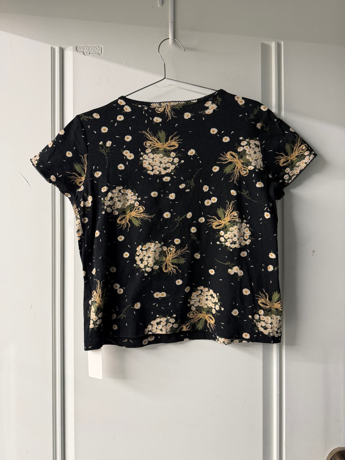 일본빈티지 핑크하우스 꽃패턴 레이스 탑 상품이미지8