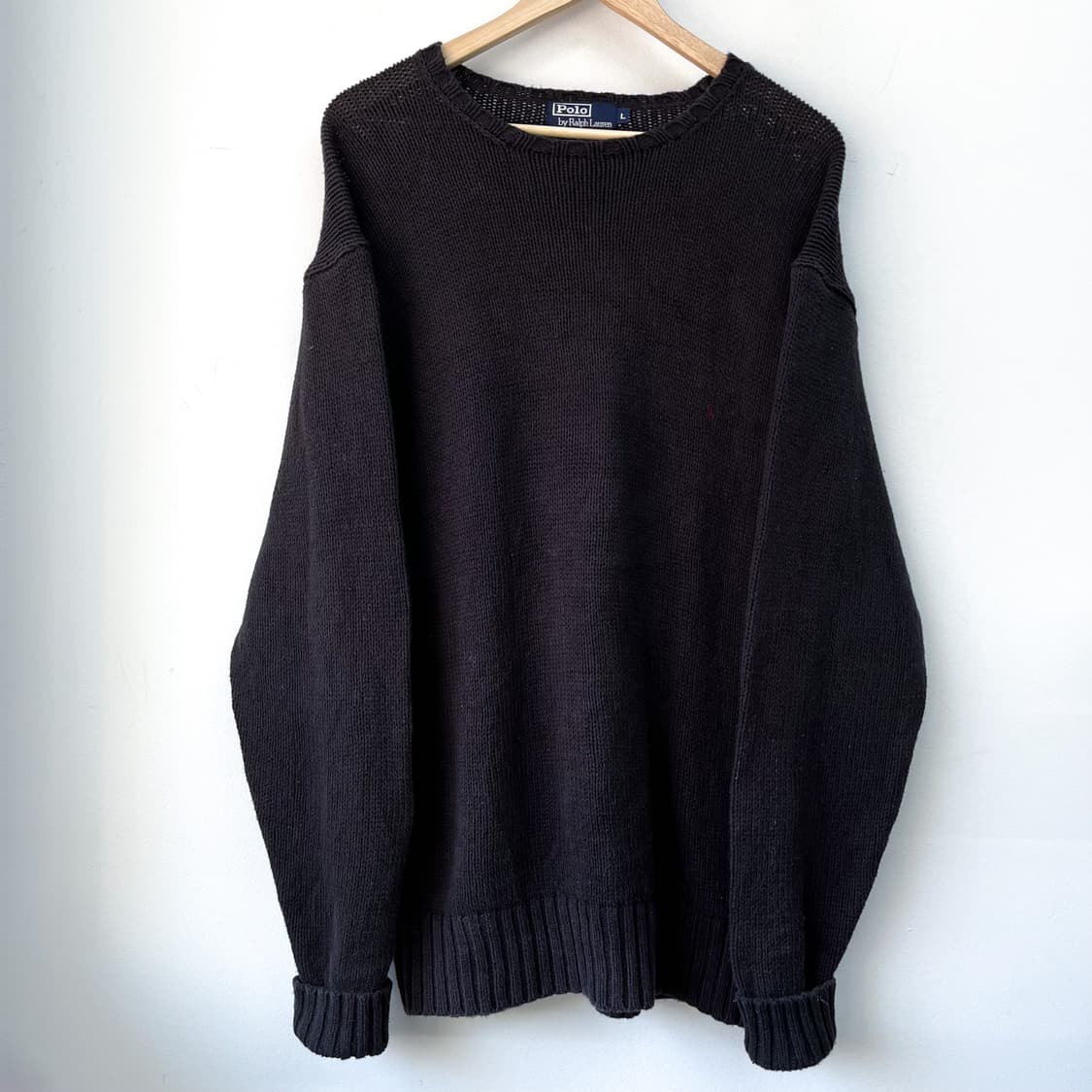 폴로 랄프로렌 제팬 라인 포니 블랙 코튼 니트 상품이미지2