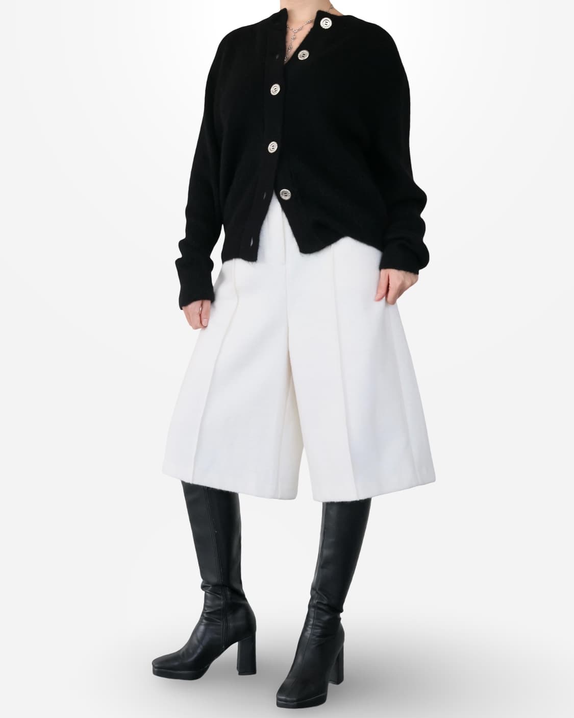 Yves Saint Laurent Black Mohair Cardigan 상품이미지1