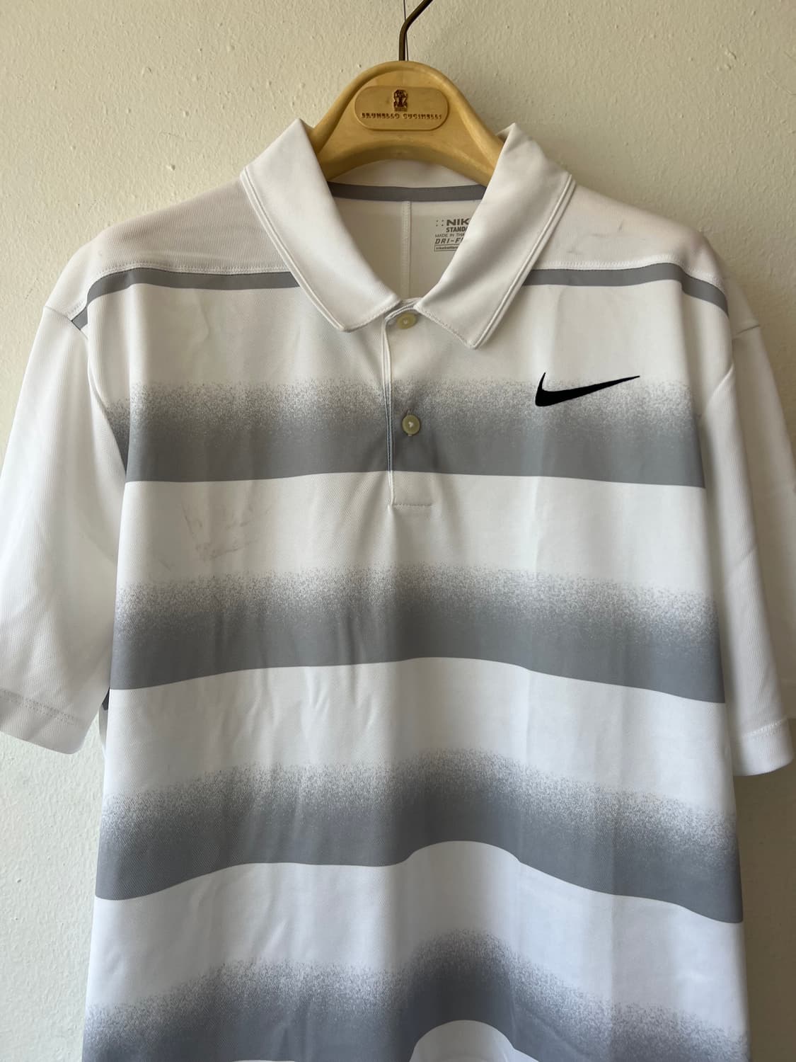 나이키골프 남성 화이트 기능성 카라반팔티셔츠 상품이미지1