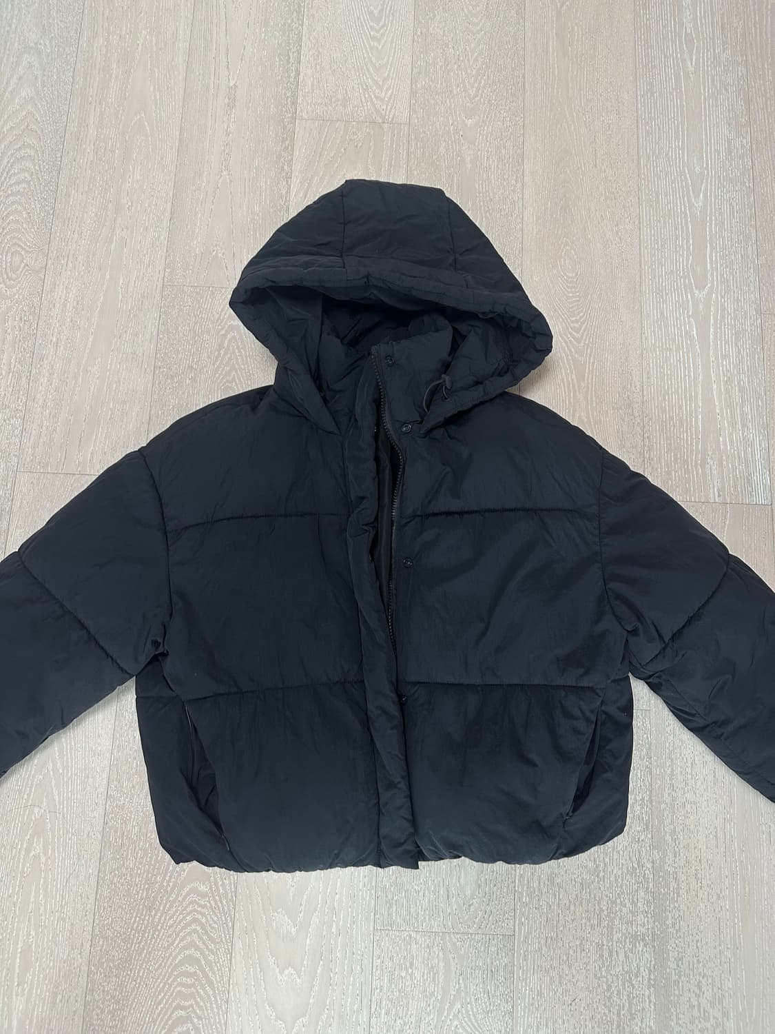 ZARA 자라 크롭 숏패딩 블랙 상품이미지1