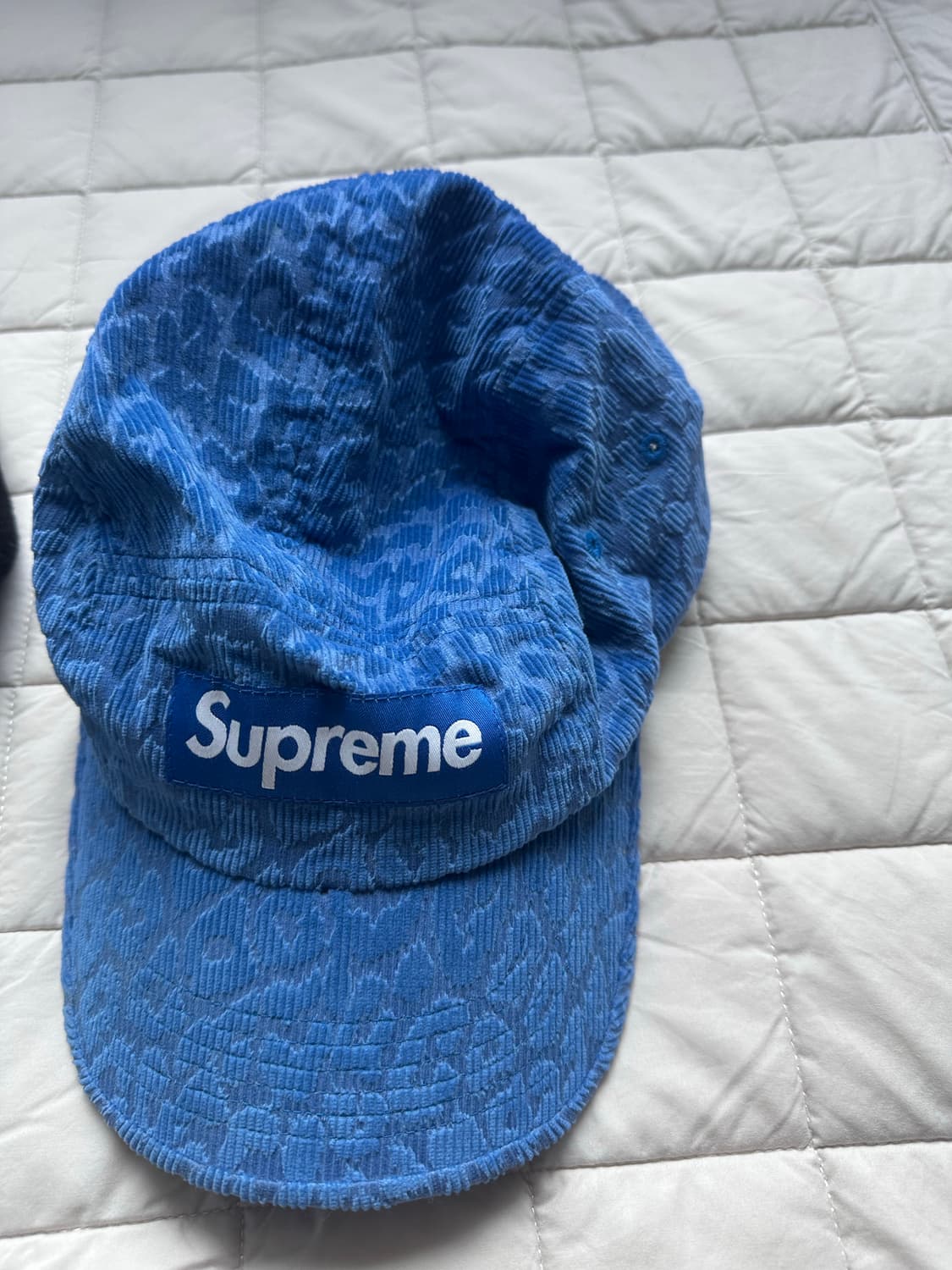 슈프림 레오파드 코듀로이 캠프캡 블루 - 23FW 상품이미지2