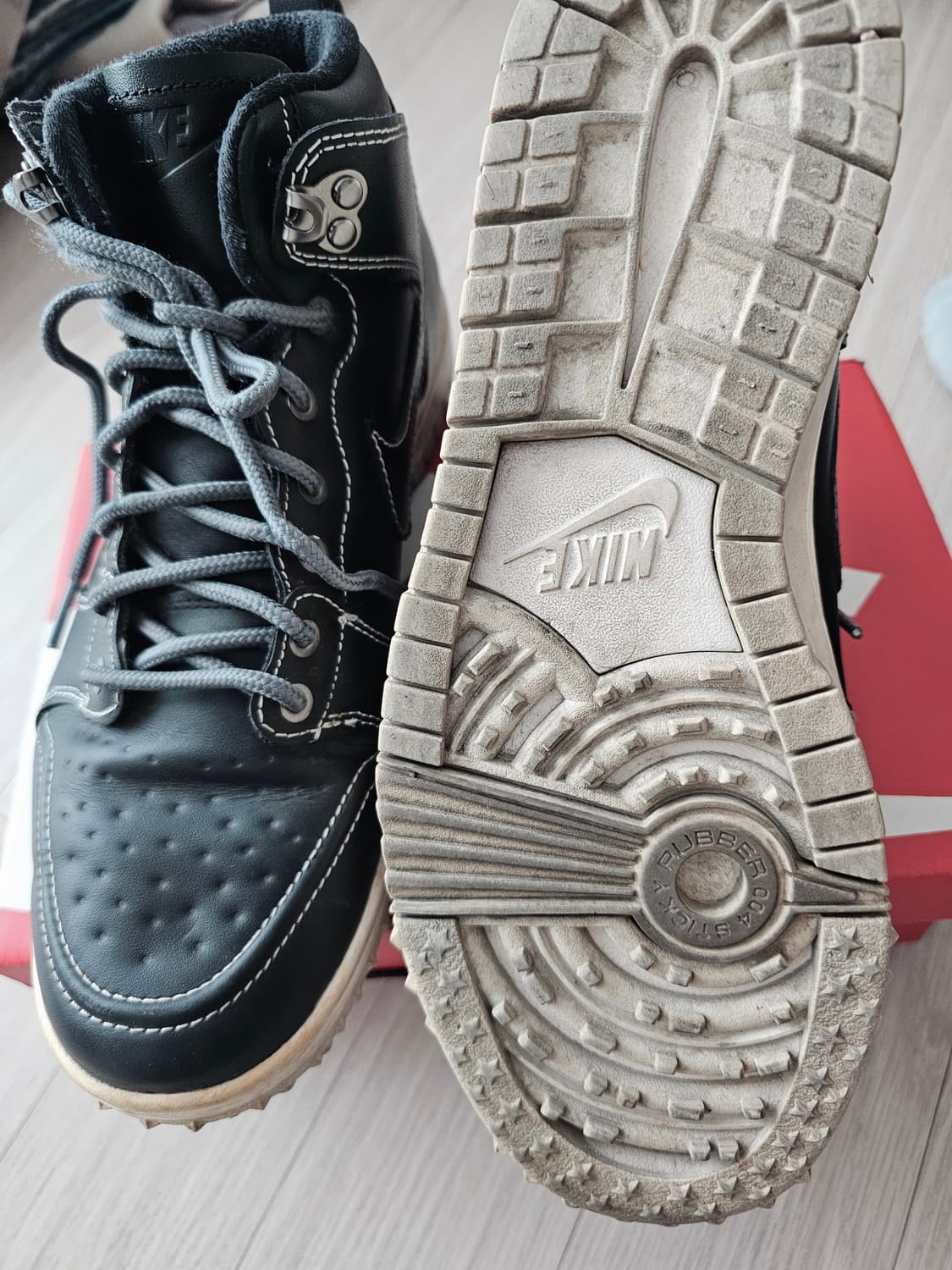 나이키 덩크 하이 컴포트 블랙 265 상품이미지4