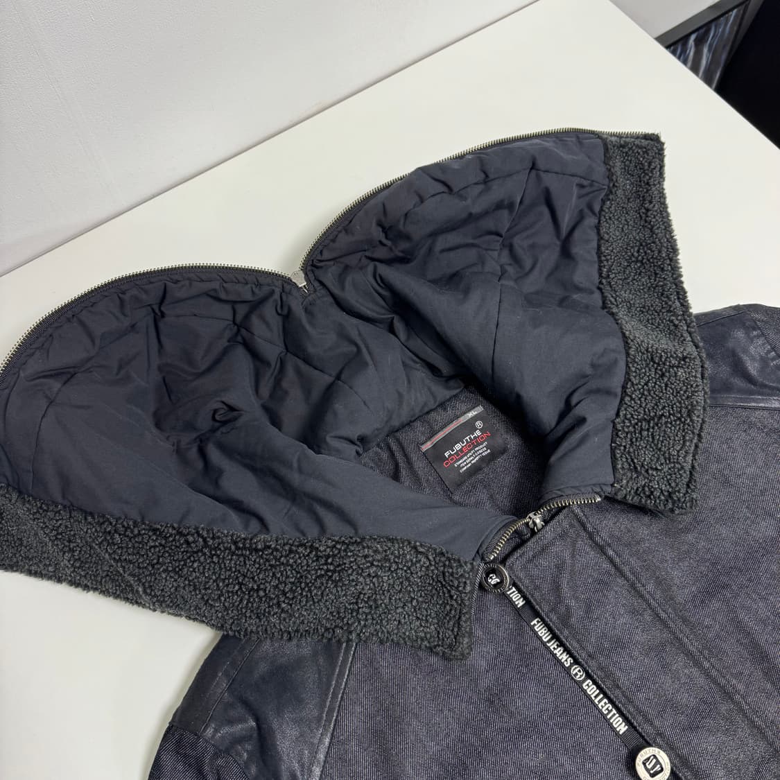 FUBU 후부 00년대 머스탱 데님 후드 코트 자켓 상품이미지5