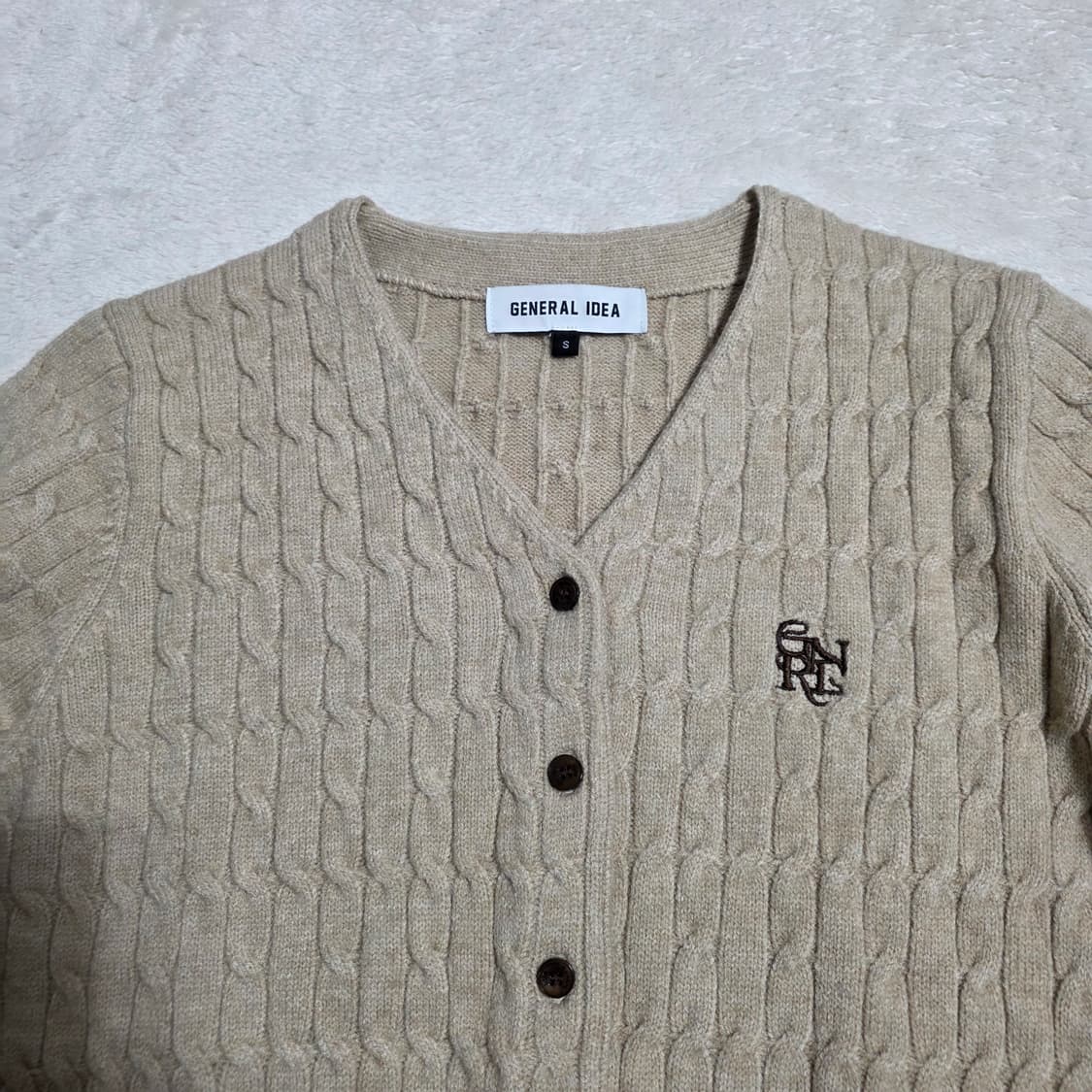(S)여성 제너럴아이디어 케이블 니트 가디건 상품이미지2