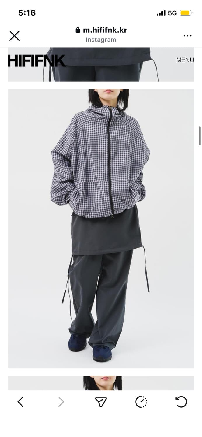 하이파이펑크 Vera Checked Windbreaker 상품이미지4