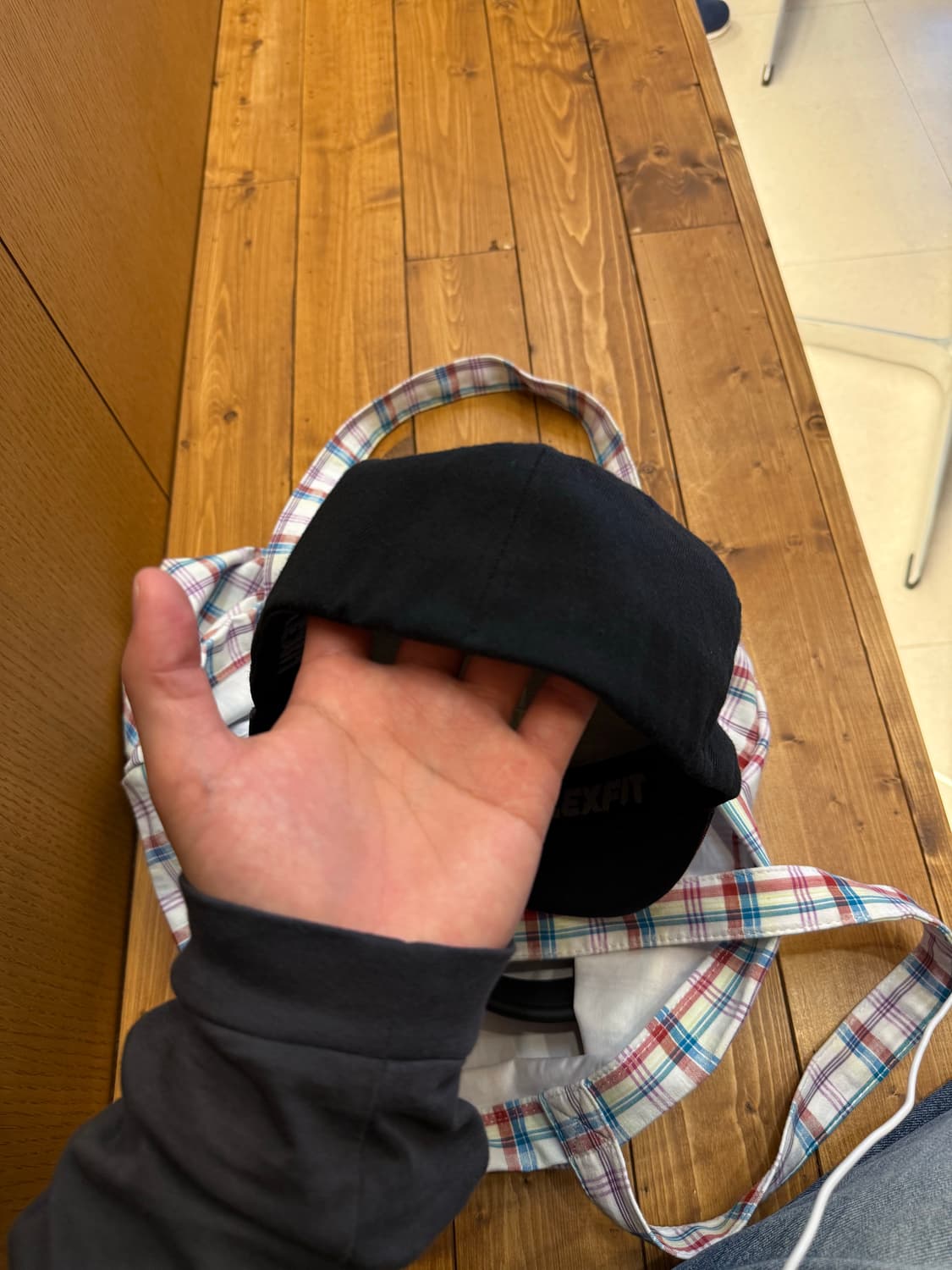 90s 스투시 체크 크라운 모자 상품이미지4