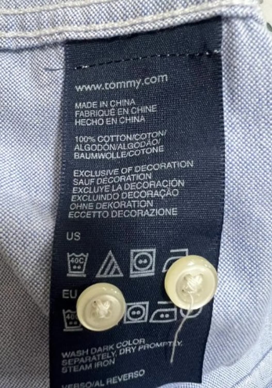 타미힐피거 남성 연청반팔셔츠 XL 상품이미지5