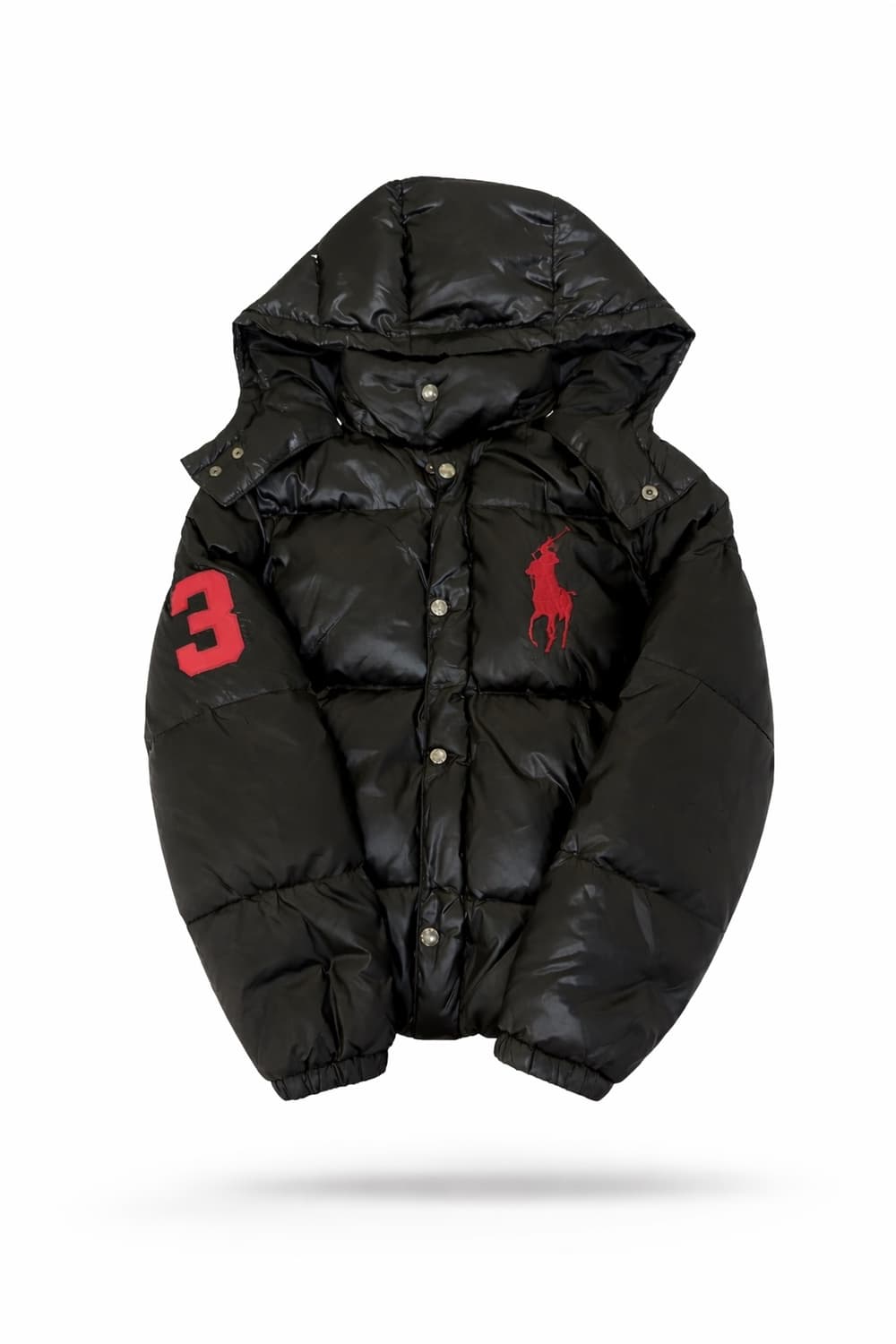폴로 블랙 유광 패딩 상품이미지1