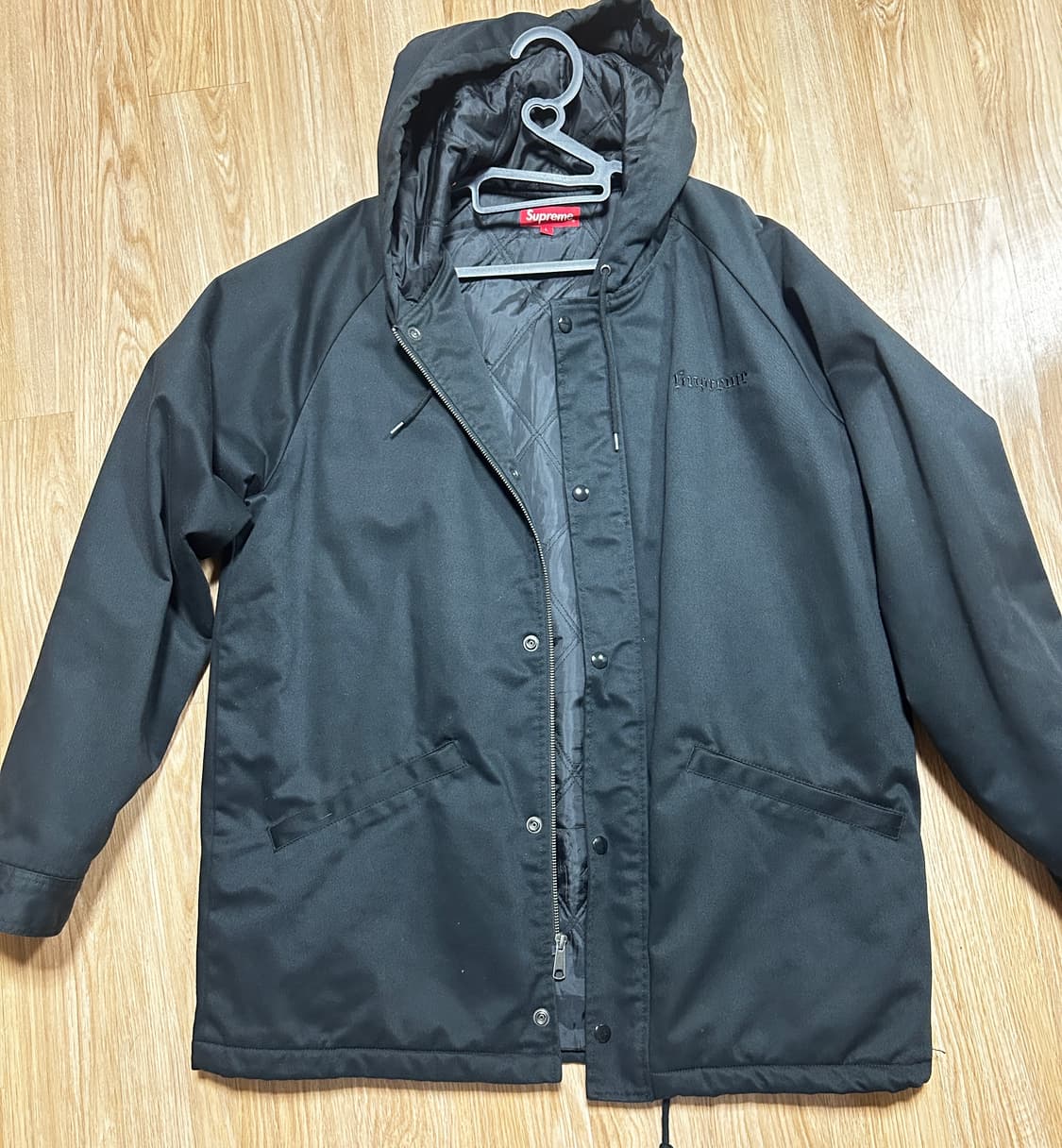 슈프림 블랙사바스 후드 파카 L 상품이미지2