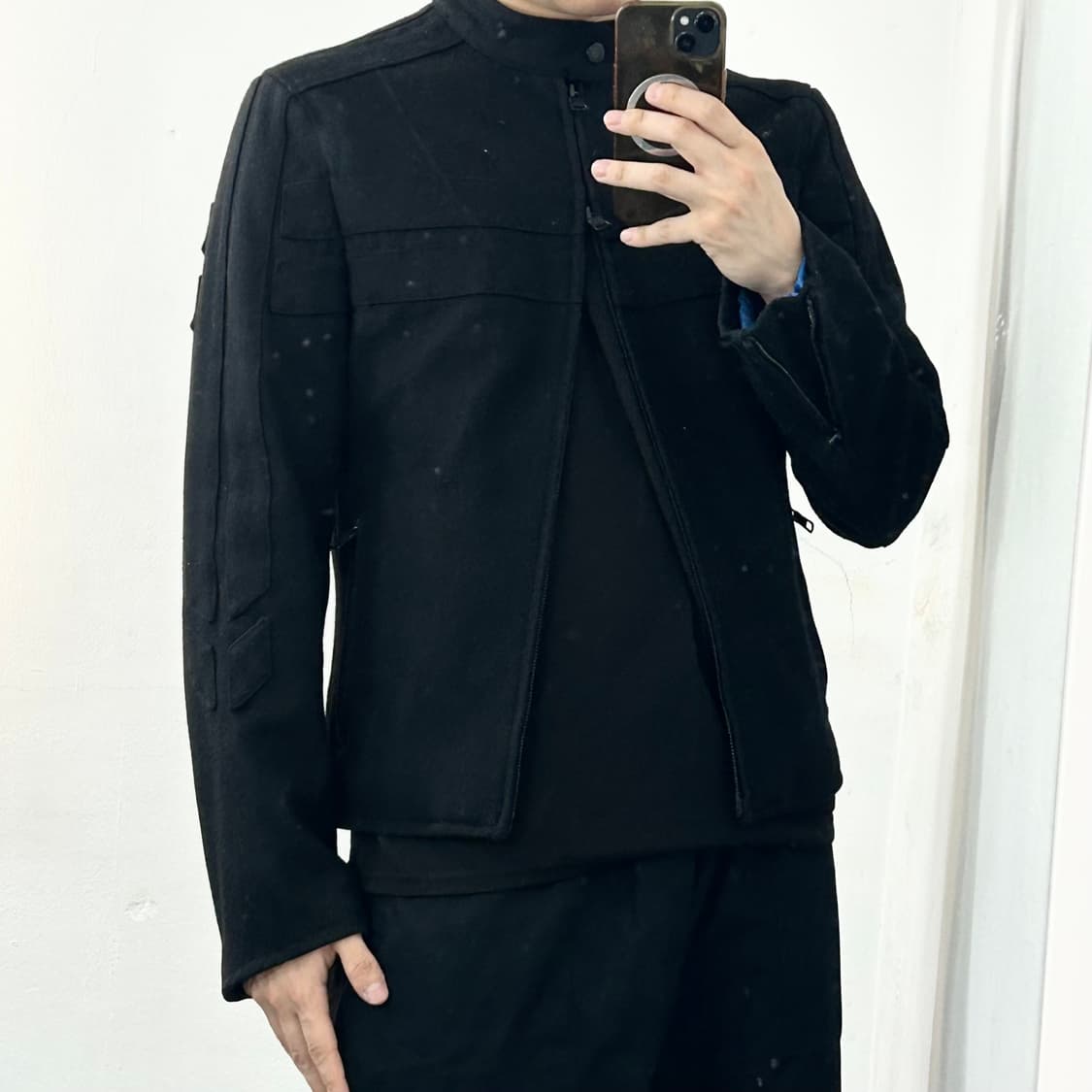 아르마니 익스체인지 투웨이 모직 바이커 자켓 상품이미지2