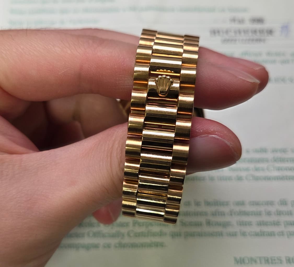 롤렉스 데이데이트 18238 18K올금통 바게트&다이아 샴골판 (원보증서 상품이미지7