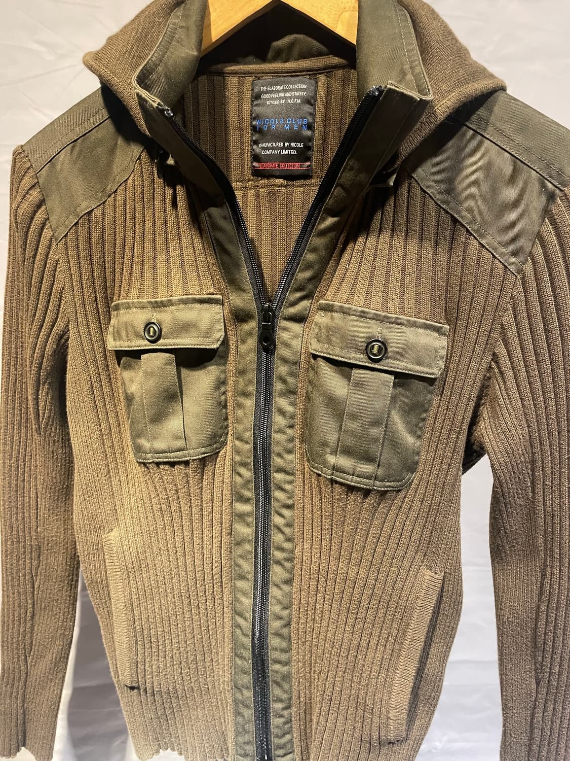 NICOLE CLUB FOR MAN KINT HOODIE ZIP UP 상품이미지3