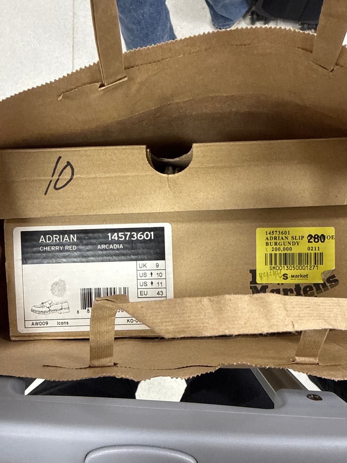 닥터마틴 아드리안 체리레드 280 새상품 🔥오늘만 판매🔥 상품이미지1