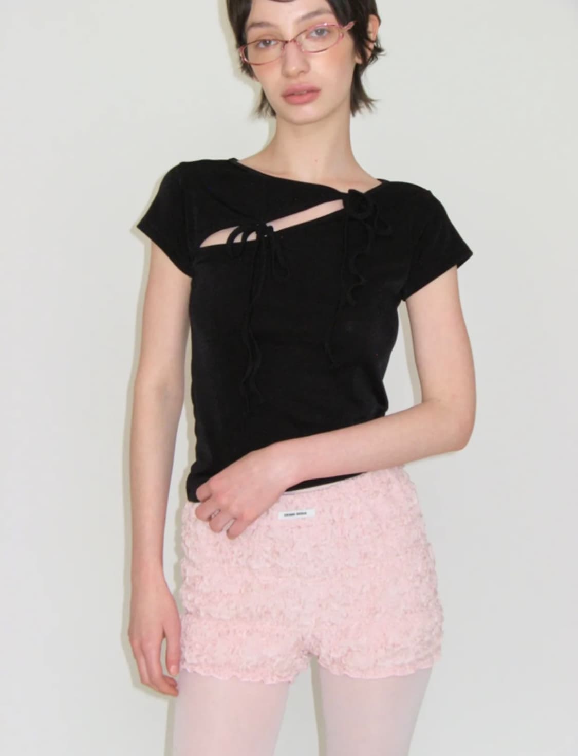 크랭크 링클 마이크로 쇼츠_핑크 상품이미지2