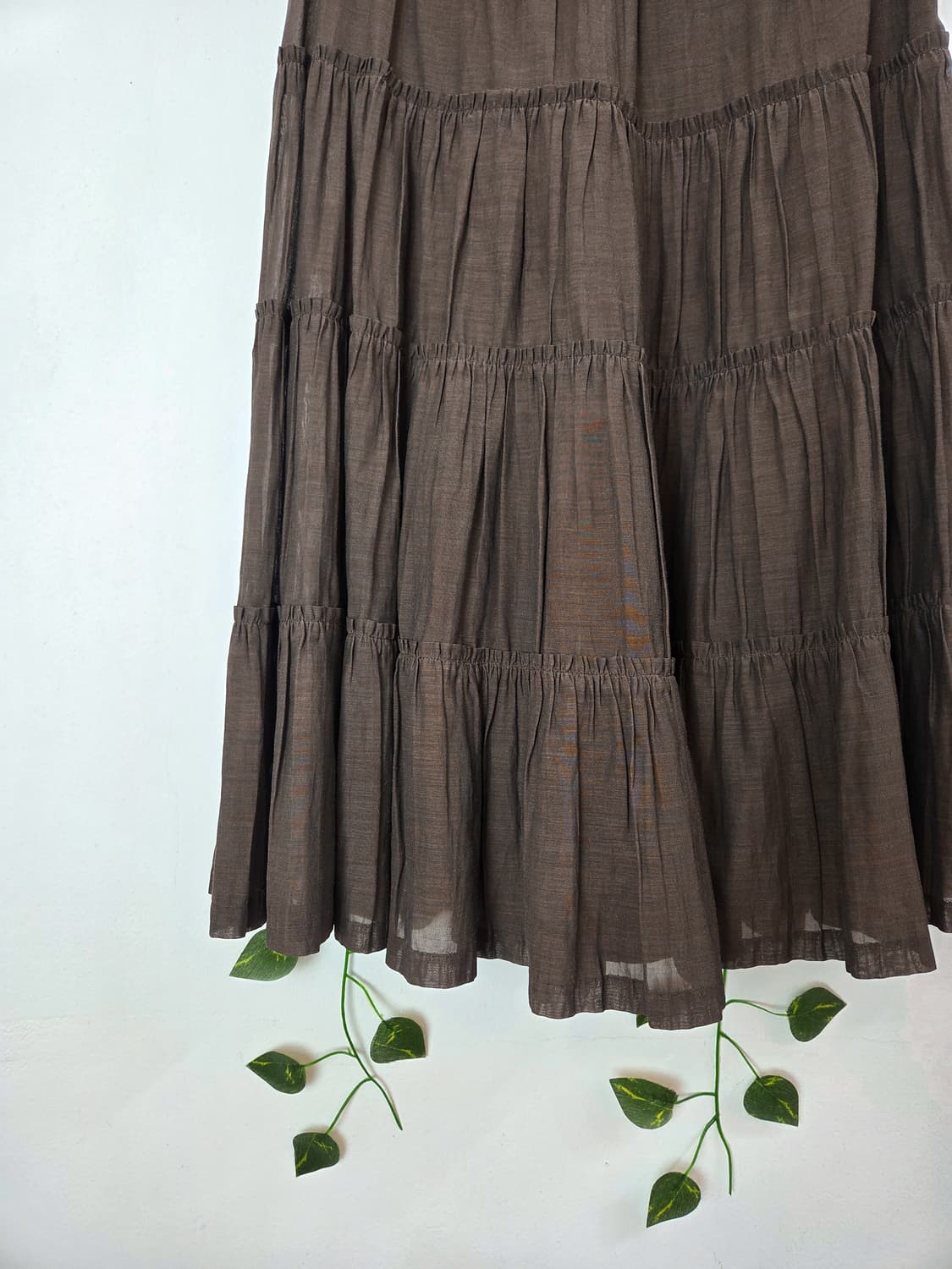  브라운 캉캉 미디 스커트 상품이미지3