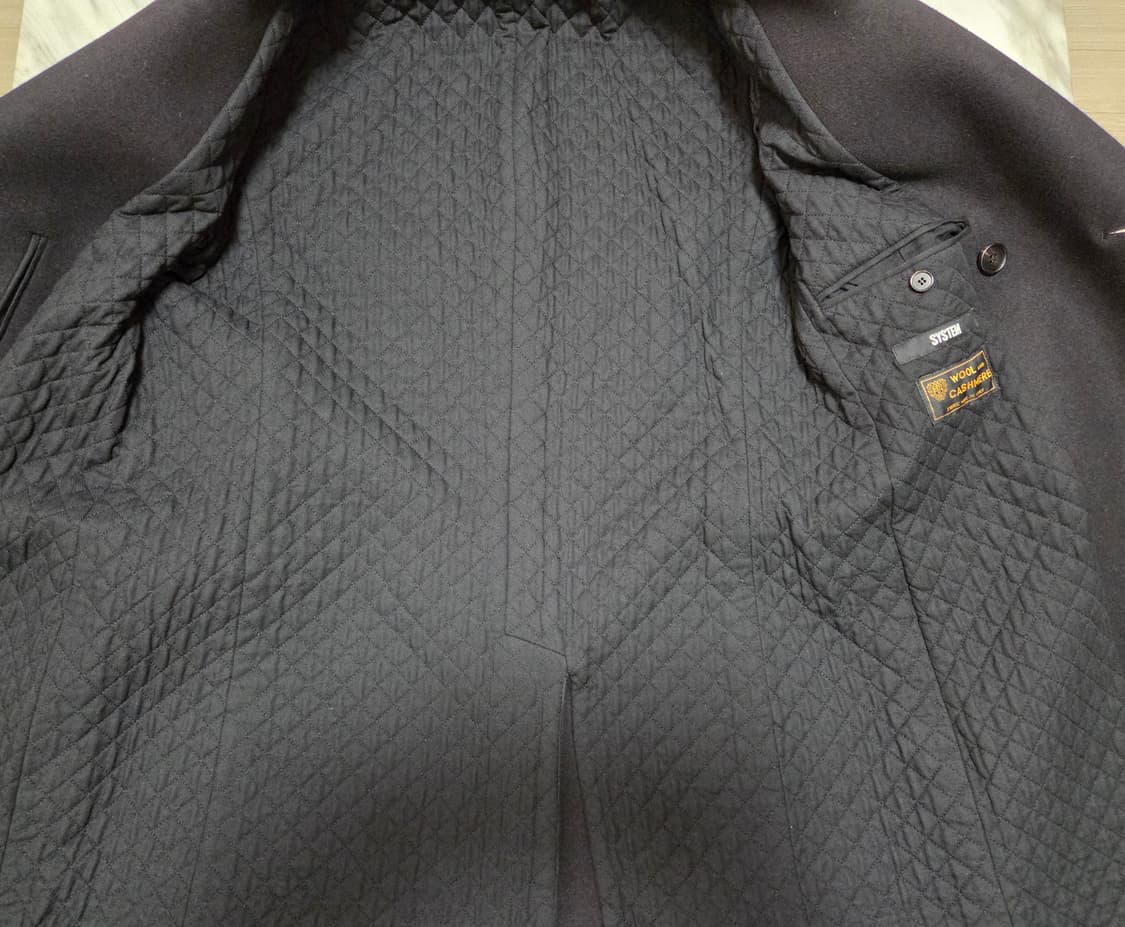 시스템옴므 울 케시미어 더블 브레스트 코트  상품이미지6