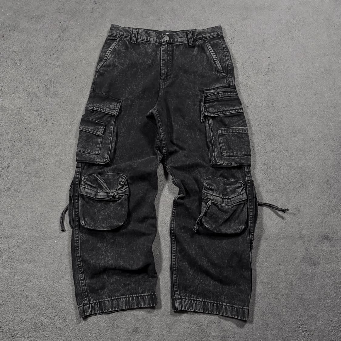 H&M 루즈핏 멀티포켓 카고 데님 팬츠 상품이미지1