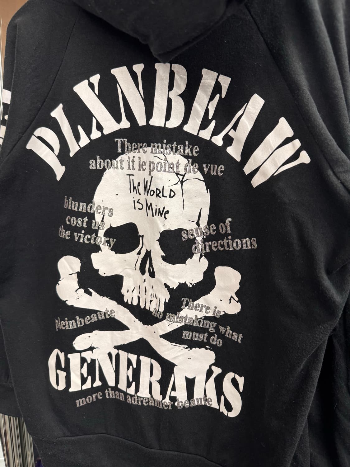 japanese vintage 스컬프린팅 후드 집업 상품이미지6