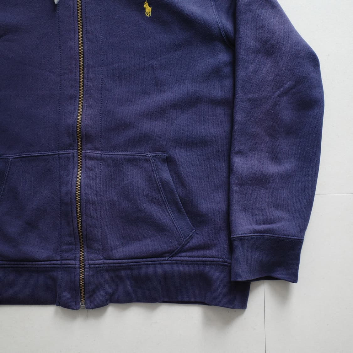 90s 폴로 랄프로렌 정품 네이비 써멀 후드 집업 XL 상품이미지3
