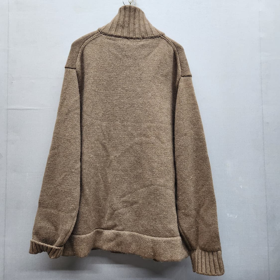 빈폴 로고 헤비울 풀오버 니트 집업(가디건) XL 상품이미지5