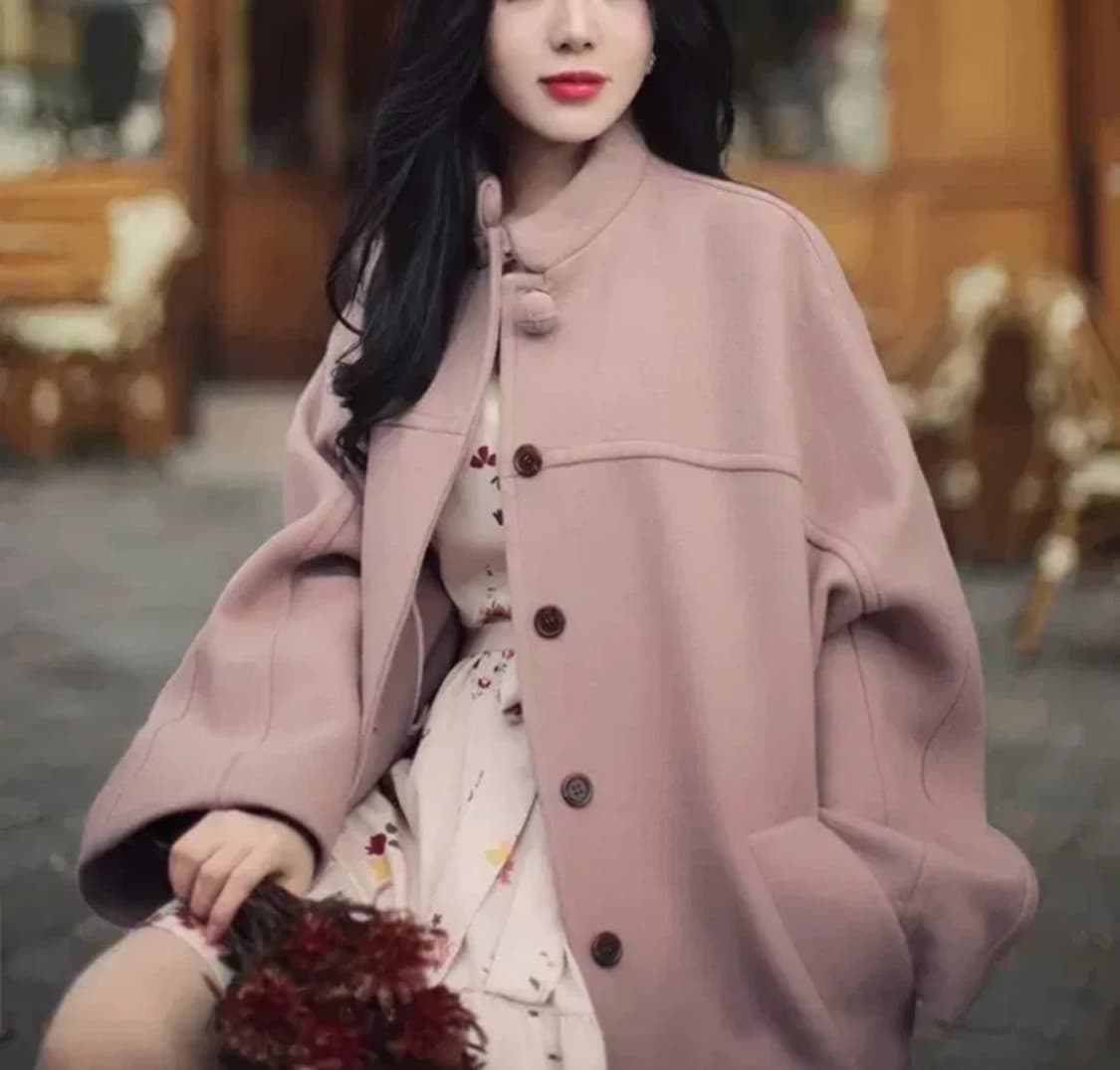 밀크코코아 로즈 코쿤 코트 실연쇼콜라티에 상품이미지3