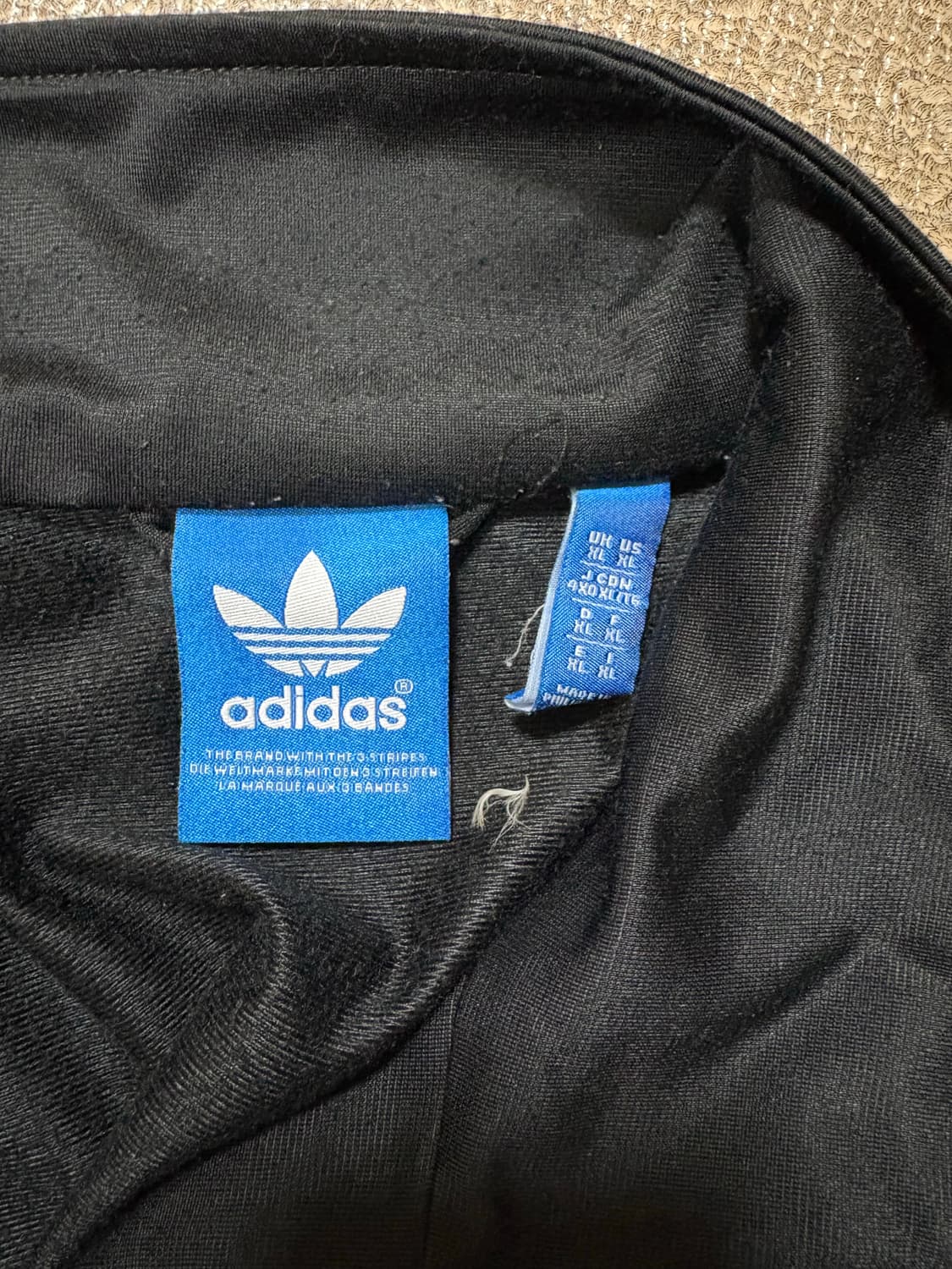 【4XL】 아디다스 져지 구형 파이어버드 트랙탑 블랙 상품이미지9