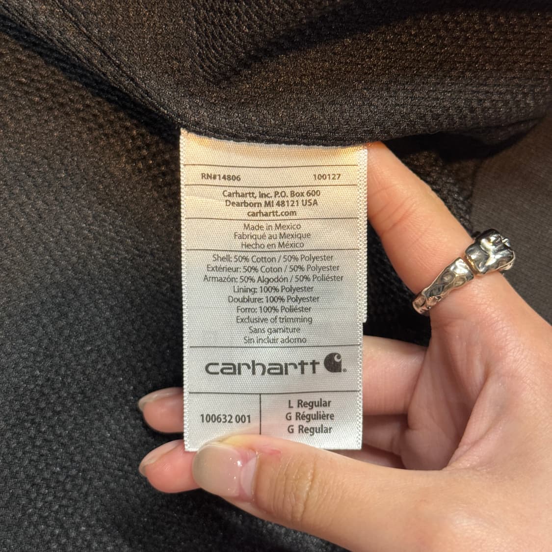 L) 칼하트 레인디펜더 워크웨어 써멀 후드집업 W31 상품이미지9