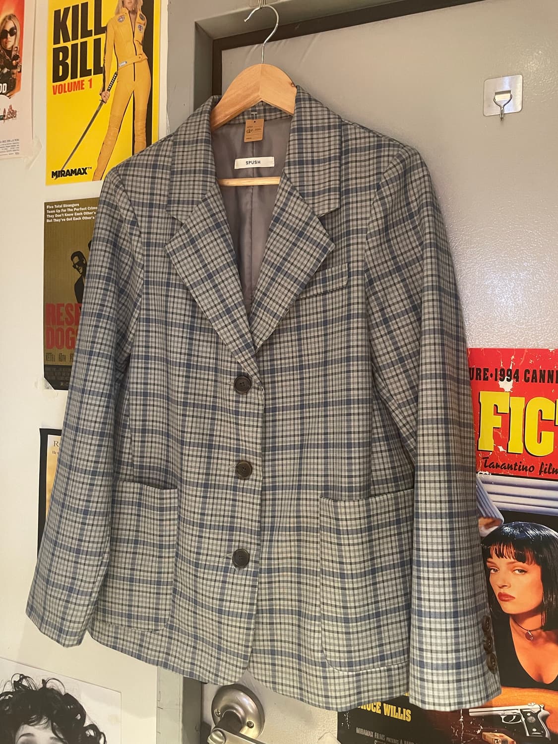 spush 체크 블레이저 자켓 상품이미지1