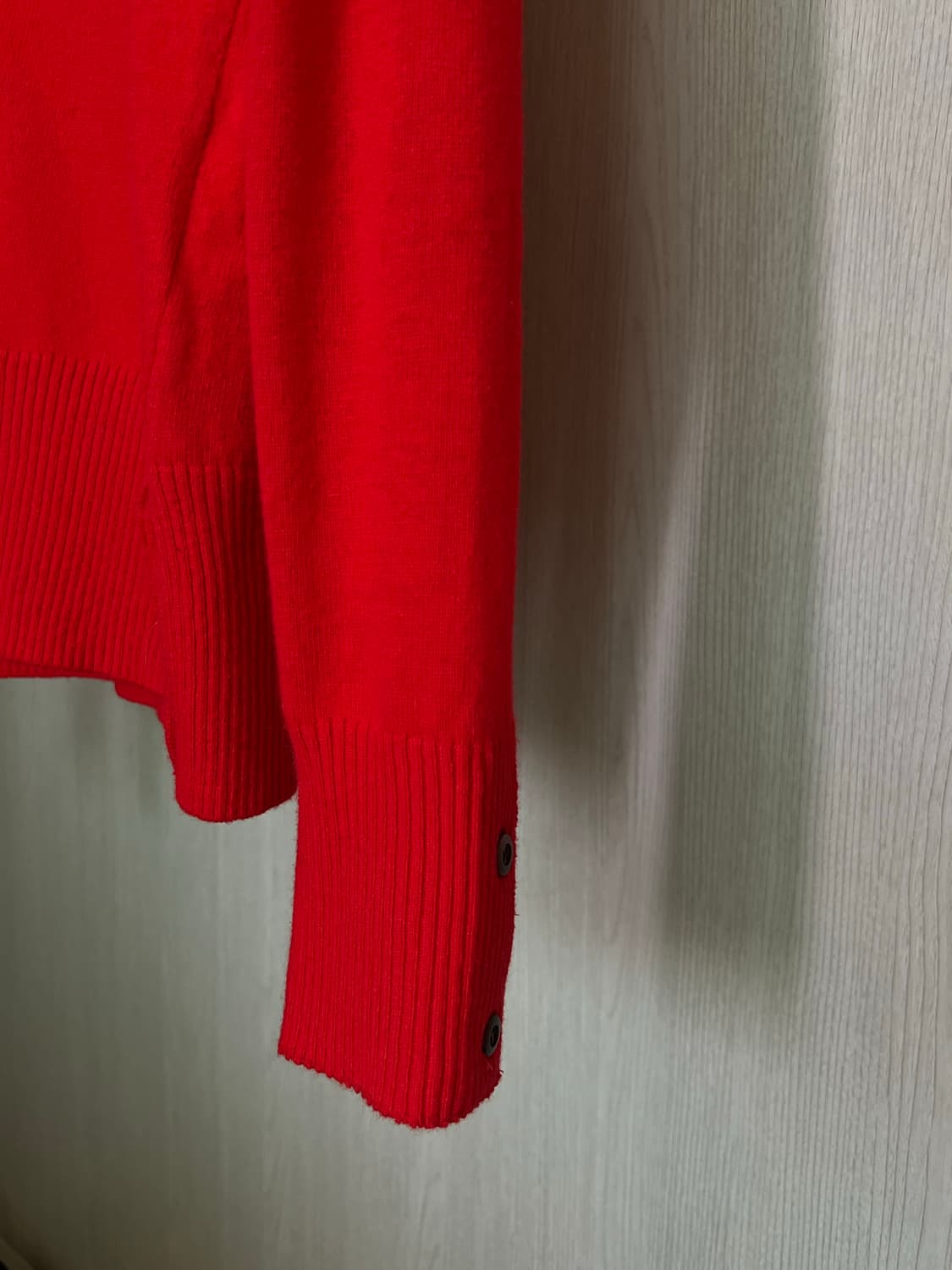 블루썬플라워 블룸 램스 울 레드 가디건 [새상품] L사이즈 상품이미지3