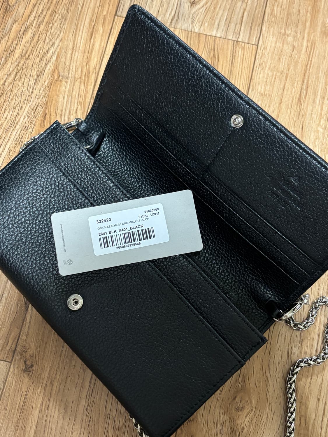 23SS 비비안웨스트우드 블랙 체인 장지갑 상품이미지5