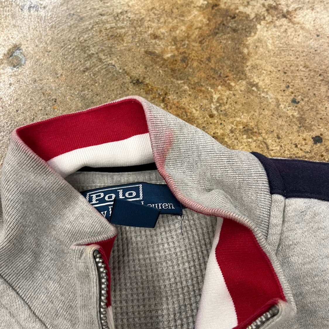 폴로 랄프로렌 그레이 트랙탑 코튼 면 집업  상품이미지7