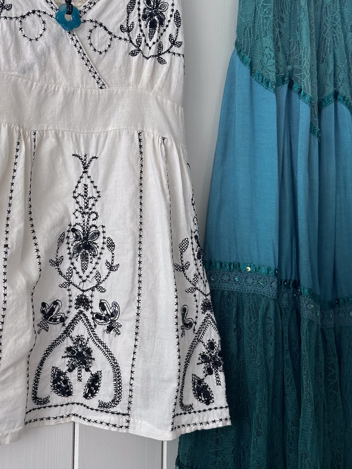 Linen Floral Embroidered Sleeveless 0192 상품이미지3