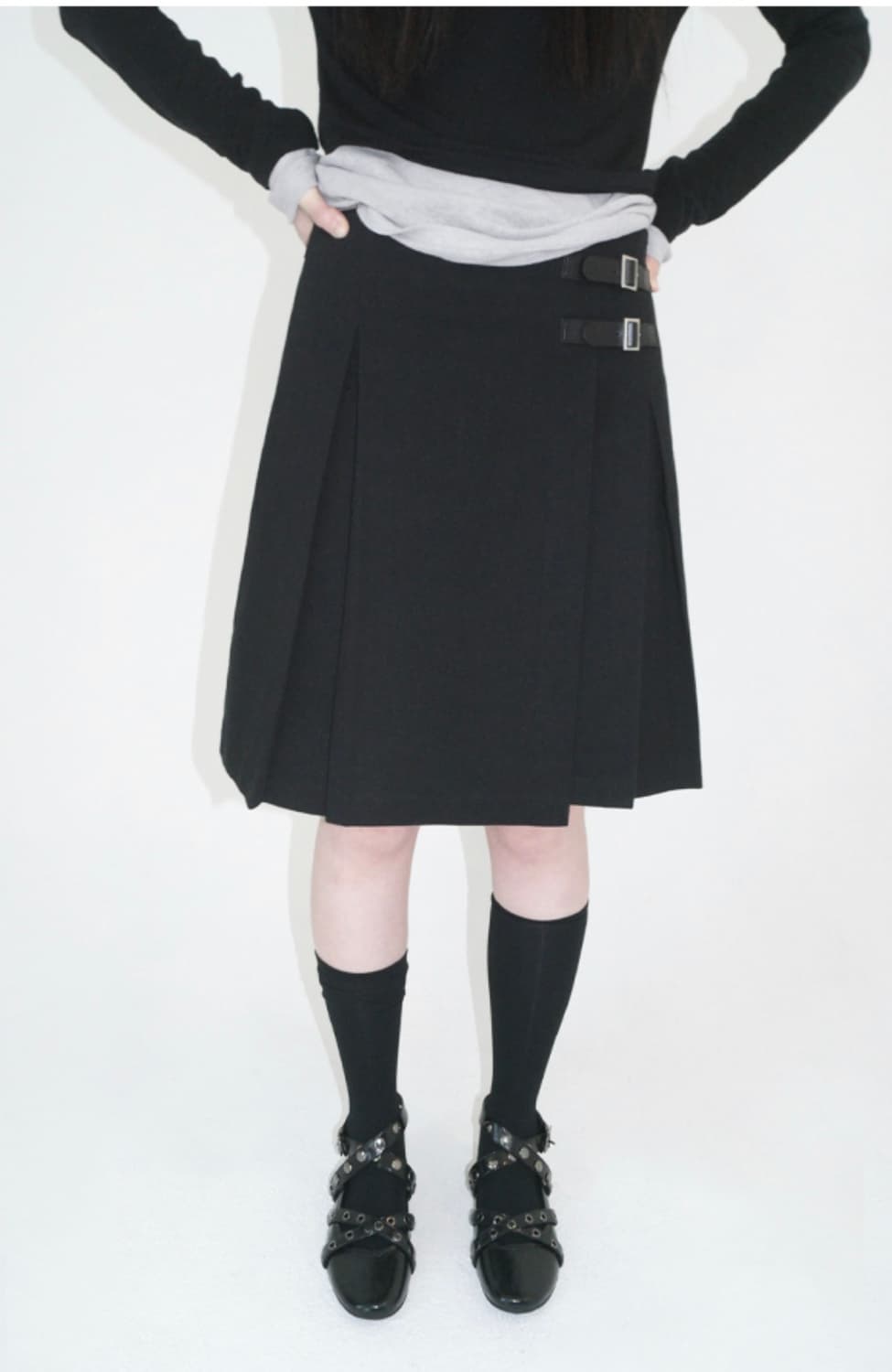 애프터먼데이 stud belt flat shoes 상품이미지3