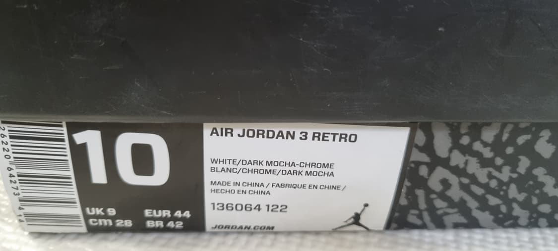 나이키 에어 조던 3 레트로 모카 2018 280 상품이미지8