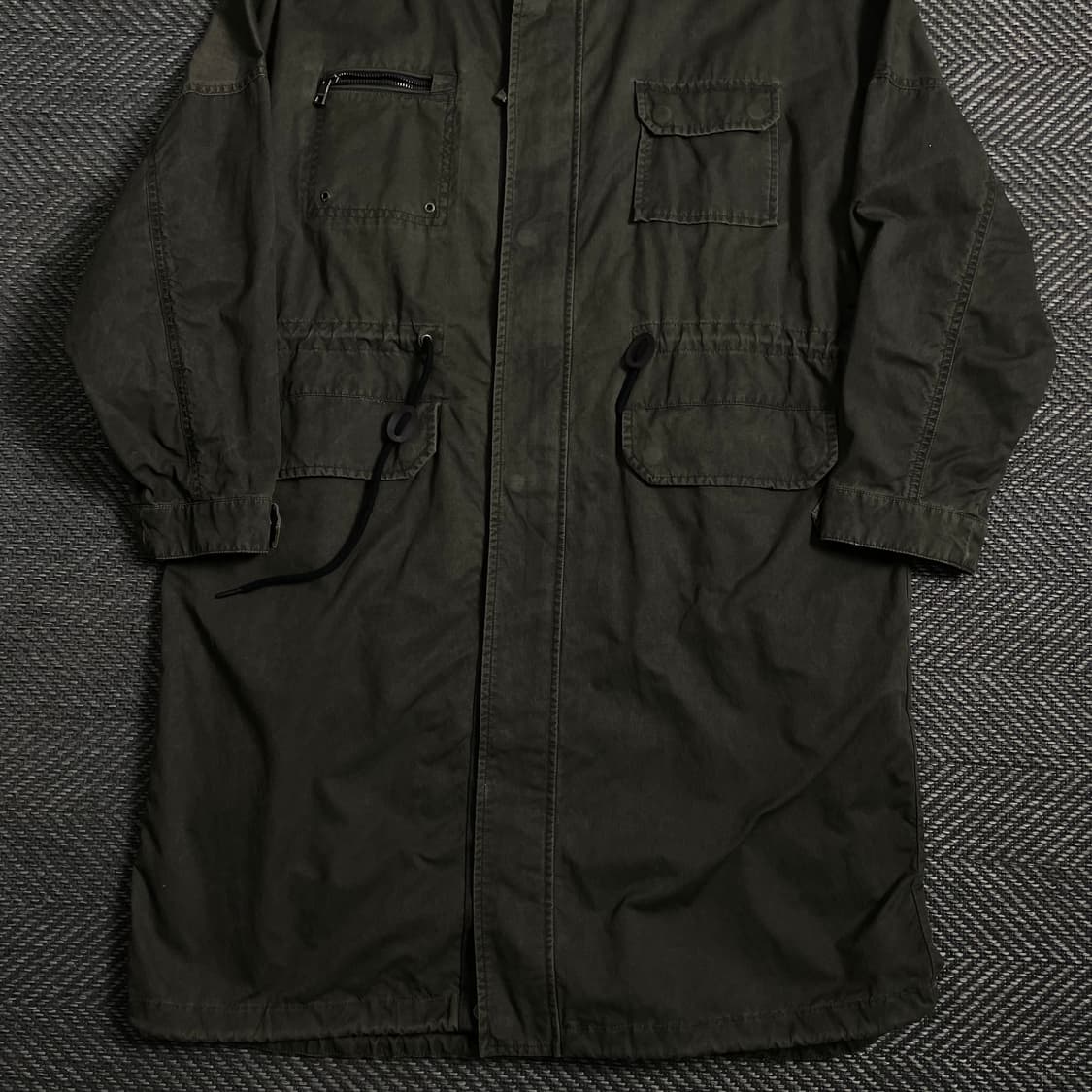 버커루 나일론 멀티 포켓 후드 롱 야상 자켓 y 4354 상품이미지3