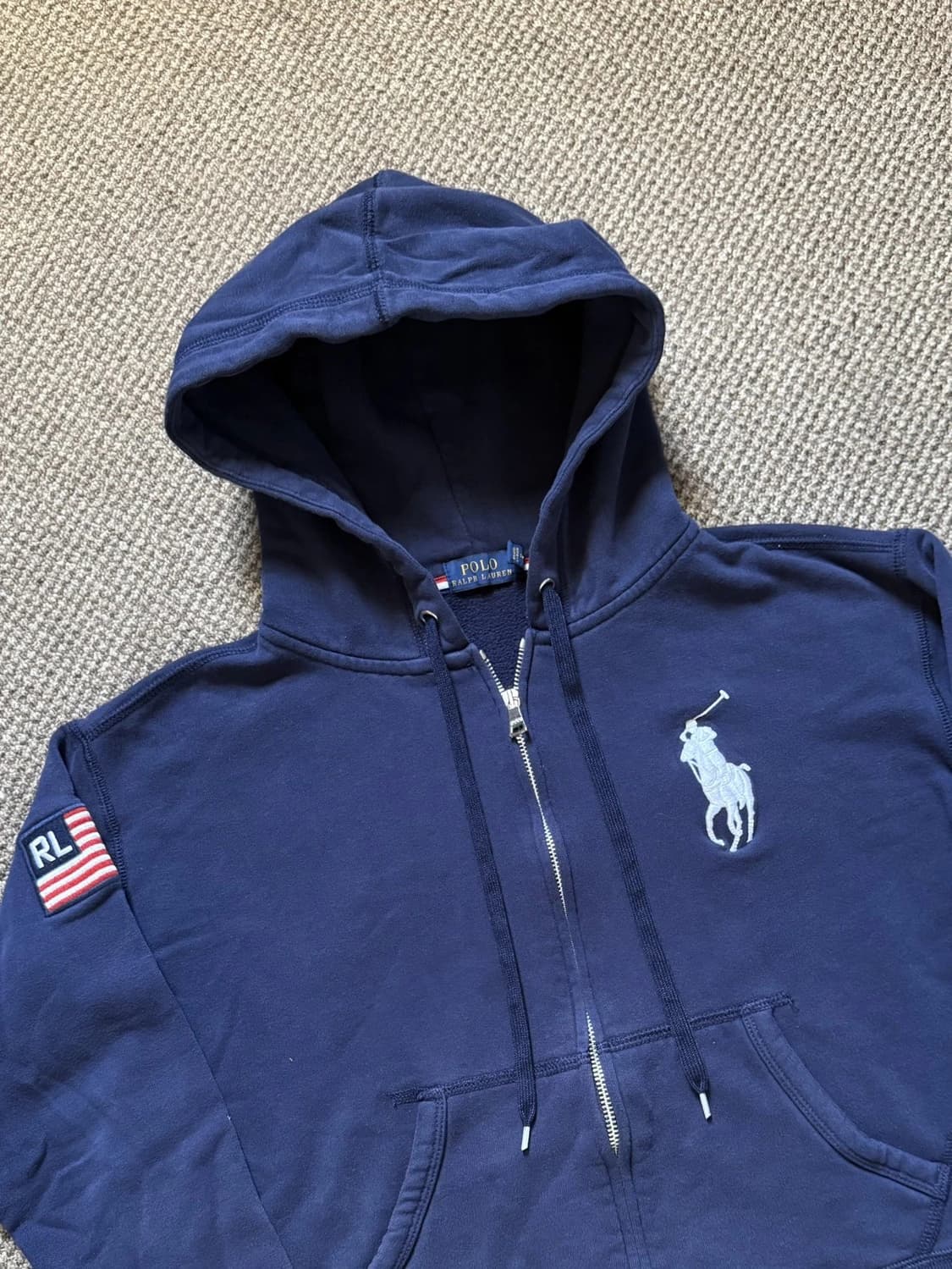 폴로 랄프로렌 빅포니 성조기 후드 집업 상품이미지2