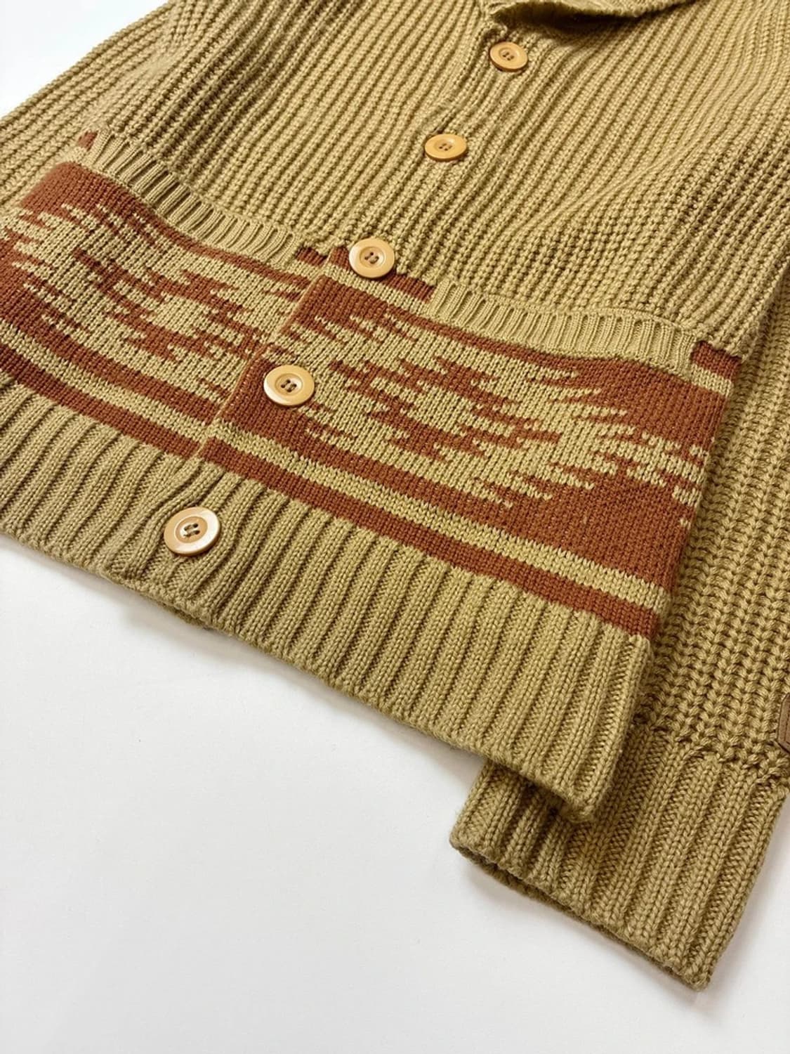 오베이 프로파간다 패턴드 숄카라 니트 가디건 PN5127 상품이미지3