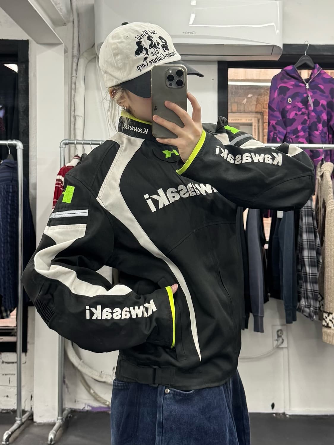 가와사키 레이싱 바이커 자켓 상품이미지1