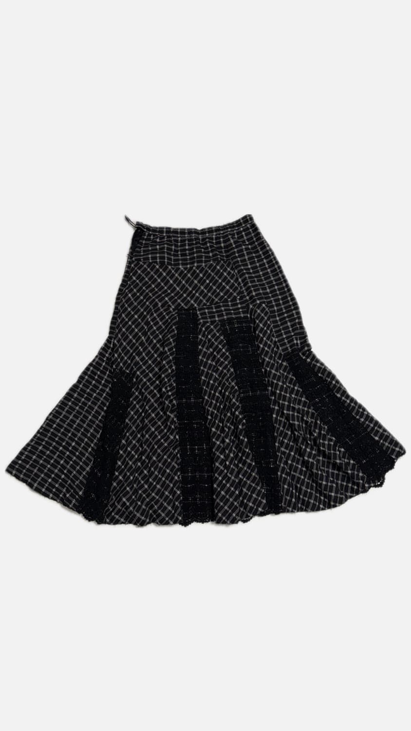 체크 패턴 롱스커트  상품이미지1