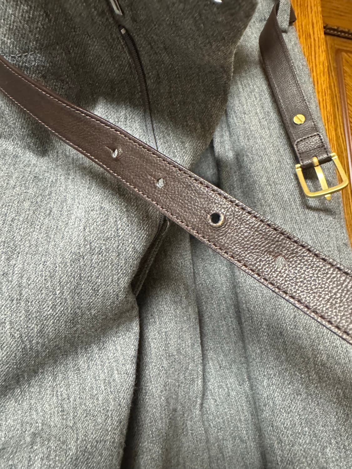 렉토 25FW QUINCY WOOL BELTED PANTS L사이즈 상품이미지4