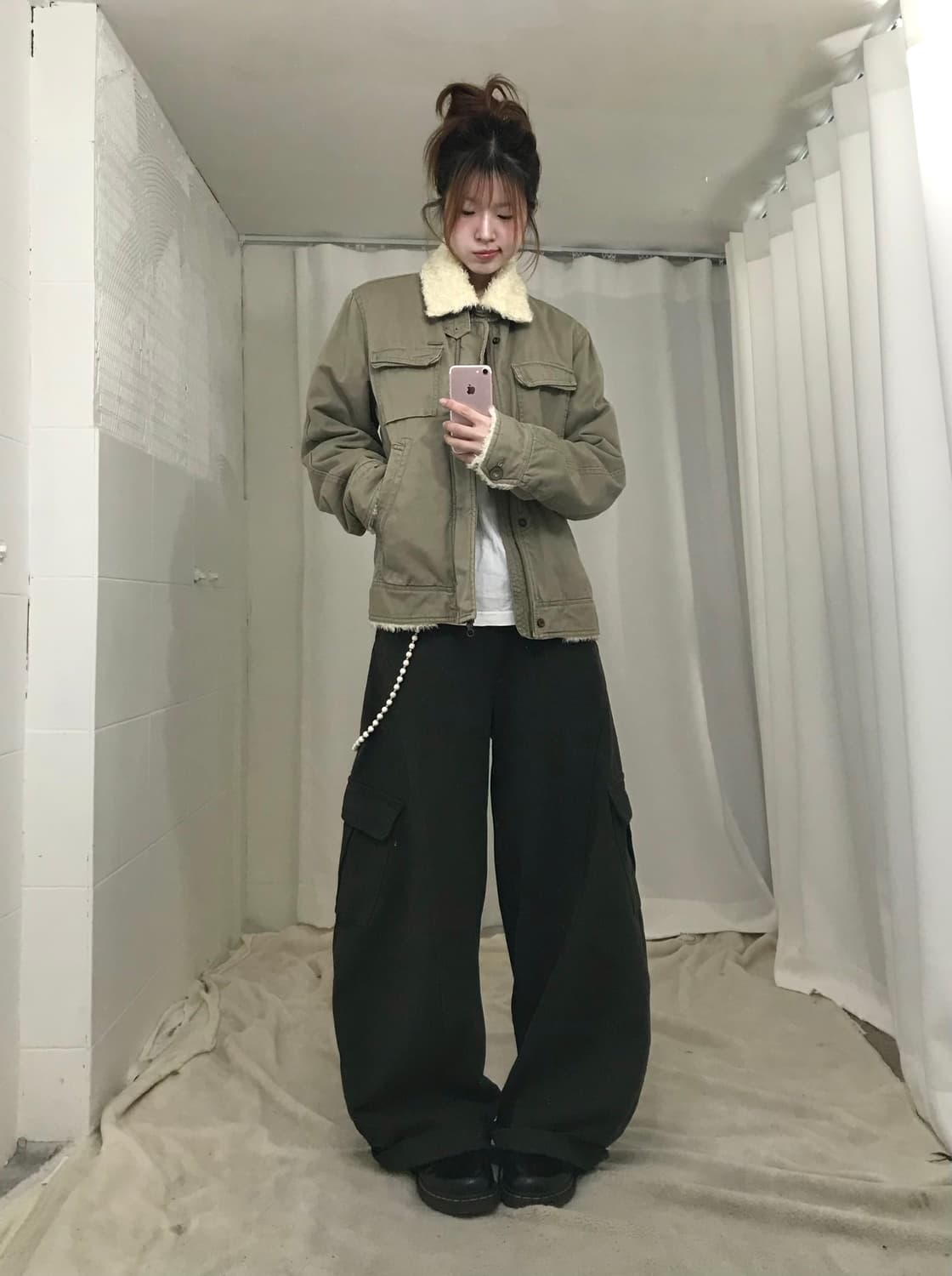 디젤 카라 퍼 밀리터리 봄버 자켓 상품이미지3