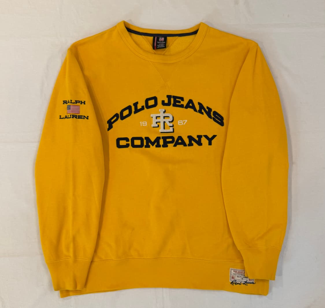 폴로 랄프로렌 폴로진스 성조기 맨투맨 스웻셔츠 옐로우 상품이미지1