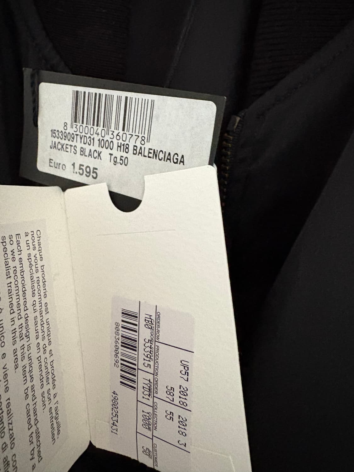 발렌시아가 플루이드 비스코스 개버딘 워시드 자켓 블랙 상품이미지7