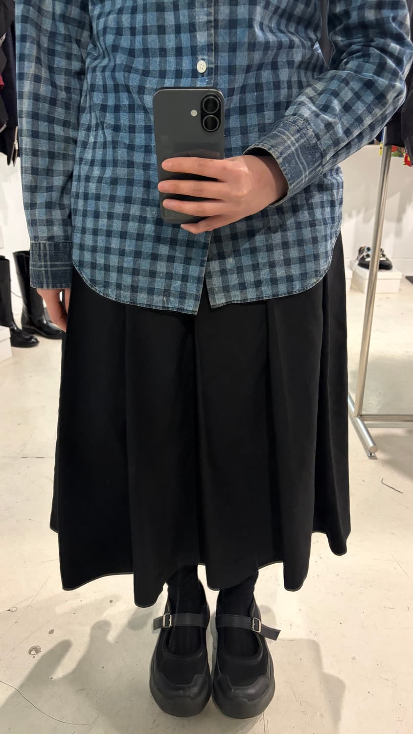 Basic Pleats Polyester Skirt 상품이미지8