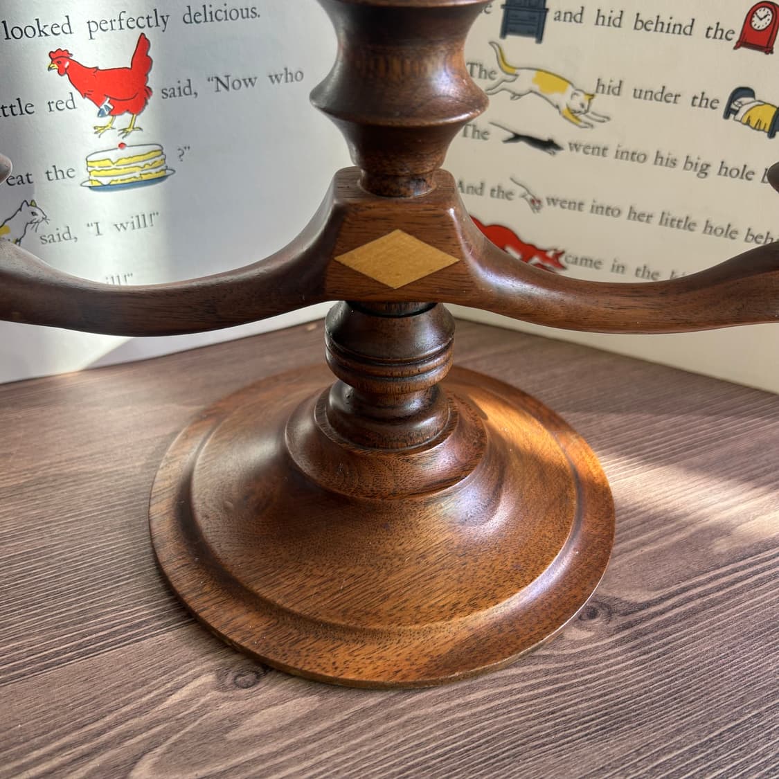 빈티지 나무 촛대 소품 상품이미지2